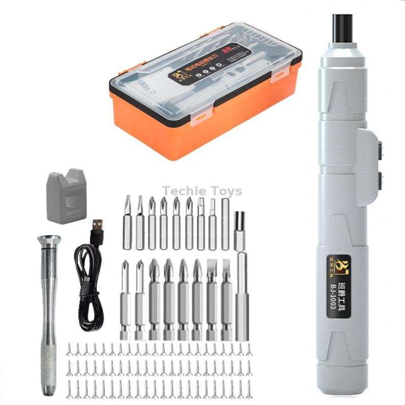 88pcs /Set Pen-Type Micro Precision Electric Screwdriver Set Mini Mobile Phone Watch Screwdriver