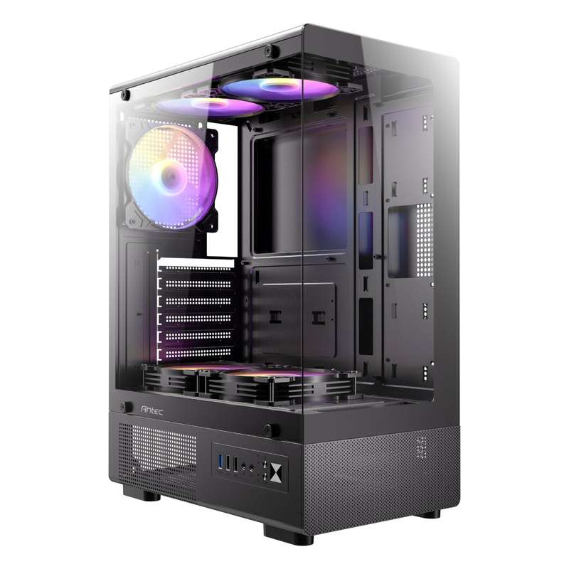 Antec VCX200 RGB Elite ATX Mid-Tower Gaming Chassis  Black
