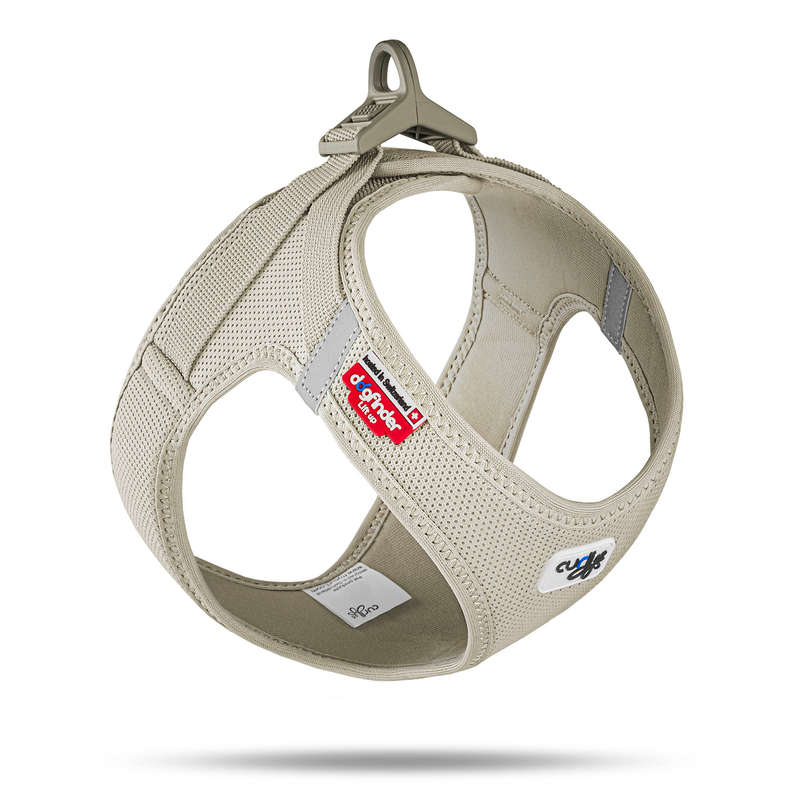Curli Clasp Light-Tan Dog Harness - Air-Mesh for Small Dogs