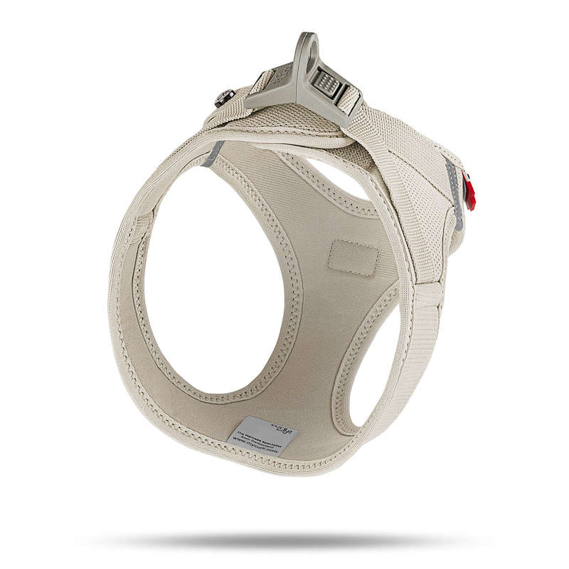 Curli Clasp Light-Tan Dog Harness - Air-Mesh for Small Dogs