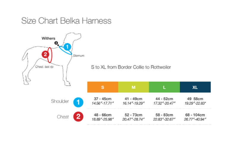 Curli Belka Overhead Harness - Red for Large Dogs