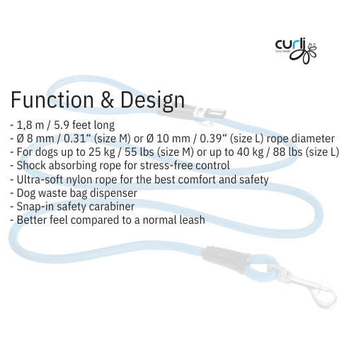 Stretch Comfort Nylon Leash - Non-Adjustable