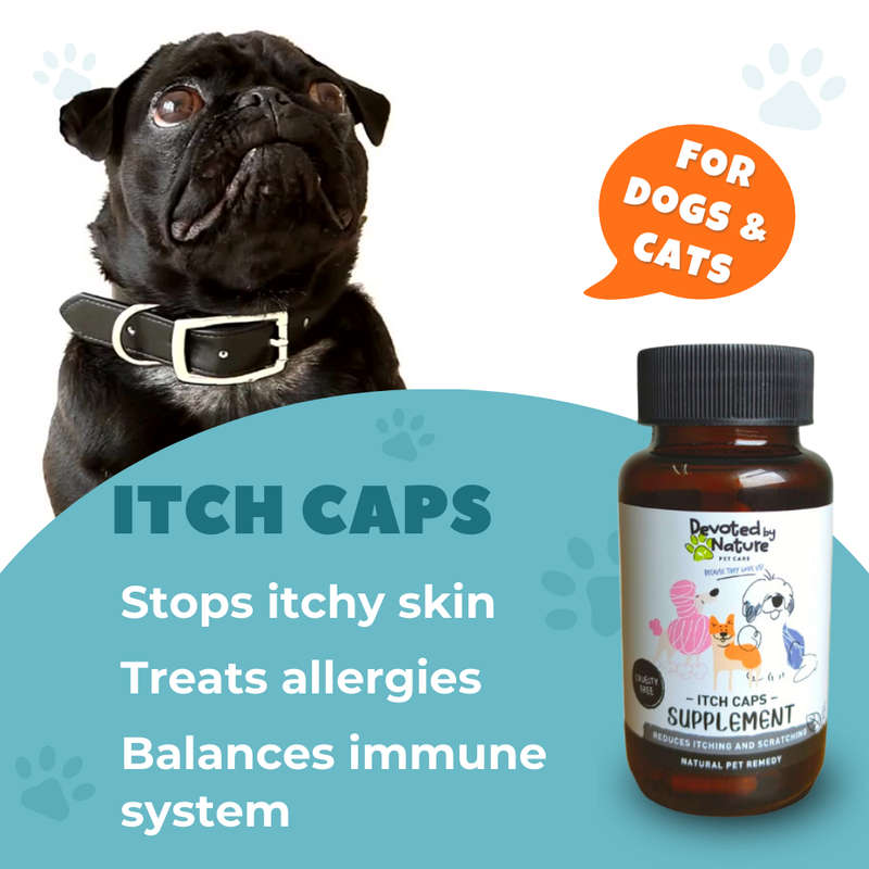 Devoted by Nature Itch Caps  Natural Relief for Your Furry Friend
