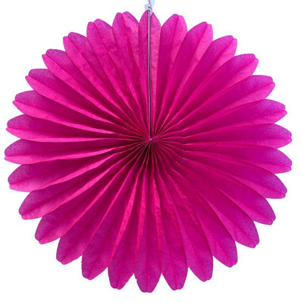 Hot Pink Paper Fan (20cm)