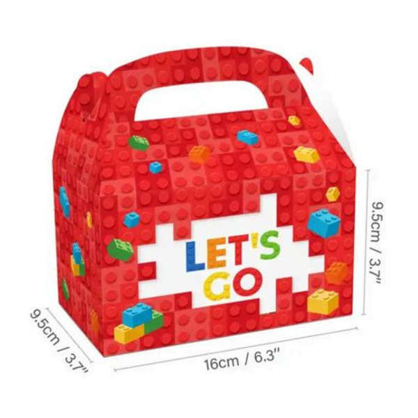 Party Favor Boxes - Lego Theme -12 Boxes
