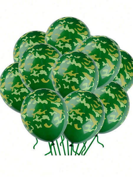 Latex Camo / Army / Hunting Balloon Set - 10 Balloons