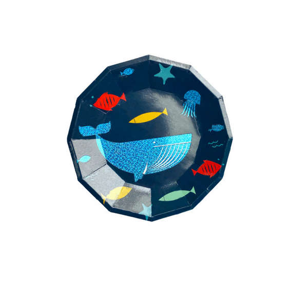Whale Ocean Themed Paper Plates Small (8 Plates)