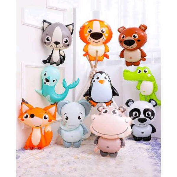Wild One Animal Birthday Party Balloon Set - Set of 10