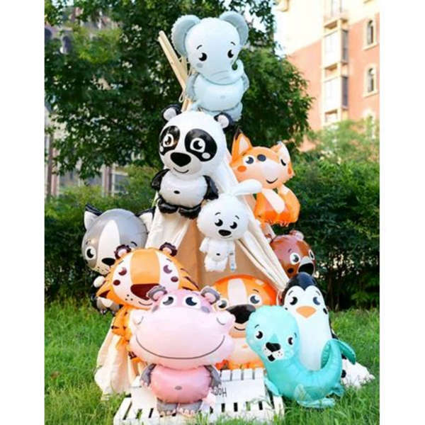 Wild One Animal Birthday Party Balloon Set - Set of 10