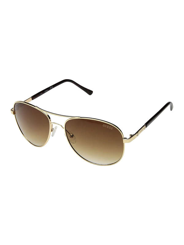 Guess Sunglasses Gold Brown - Guess