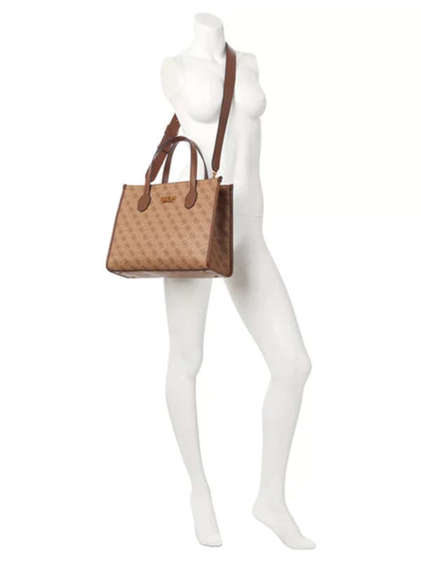 Guess Tote Izzy Latte Brown