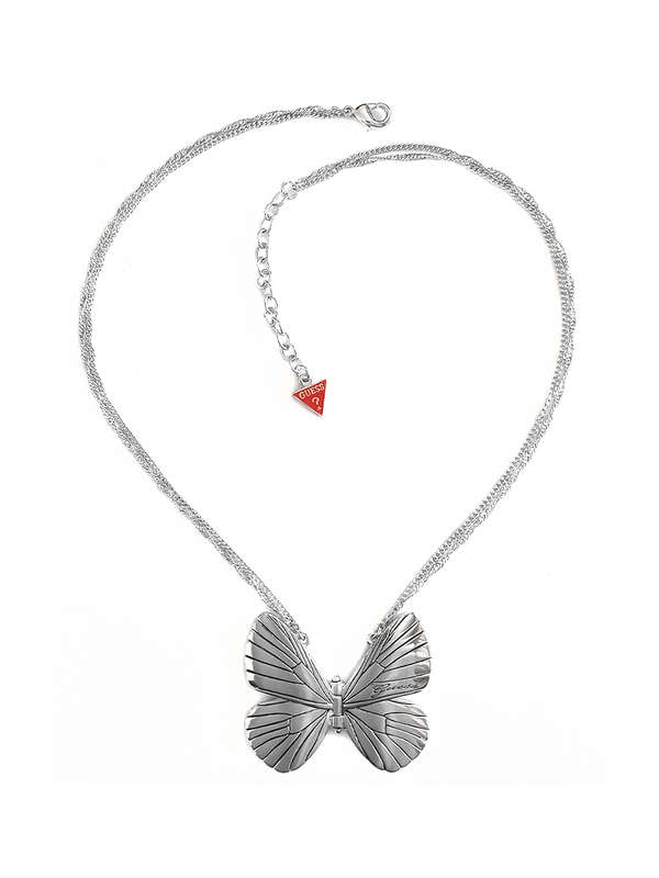 Guess Necklace Butterfly Sil