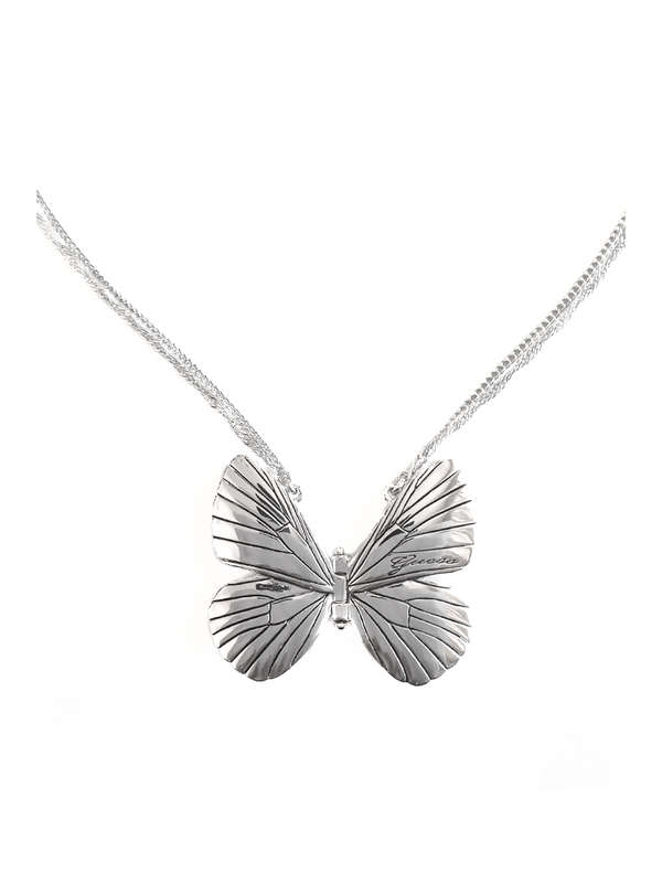 Guess Necklace Butterfly Sil