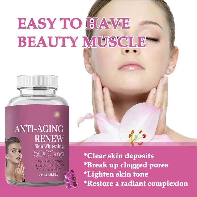 Anti-Aging Renew Gummies (5000mg) | Dietary Supplement for Dark Spots, Hyperpigmentation, and Ant...