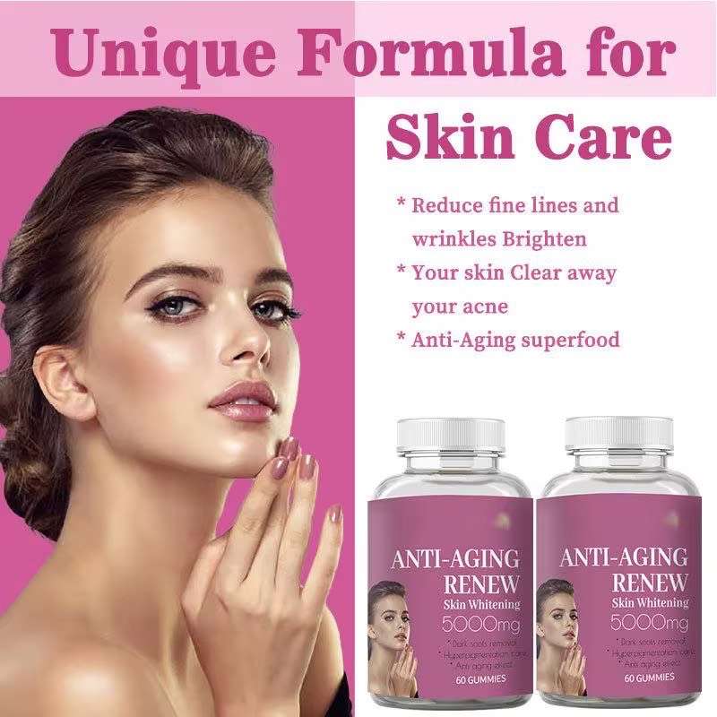Anti-Aging Renew Gummies (5000mg) | Dietary Supplement for Dark Spots, Hyperpigmentation, and Ant...