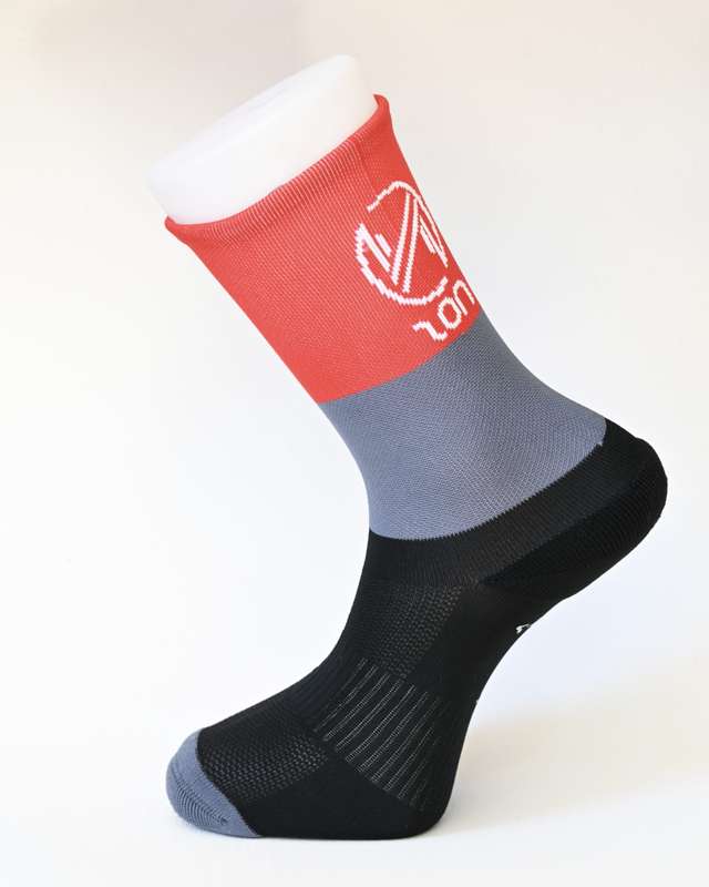 Red-Grey-Reverse Cycling Socks