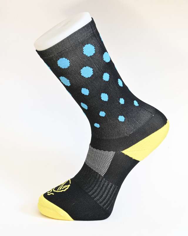 Aqua Polka Cycling Socks