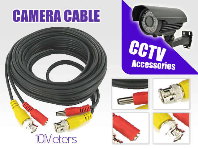 10m Power and Video CCTV Camera Cable