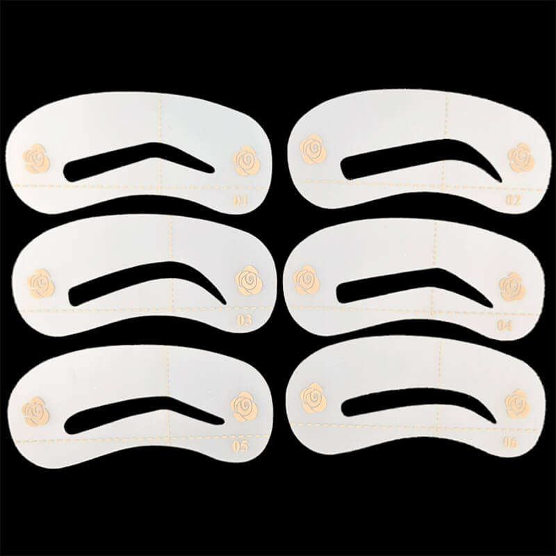 6 Models Eyebrow Stencil