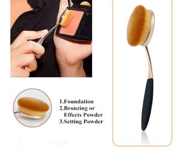 6 Piece Oval Makeup Brush Set