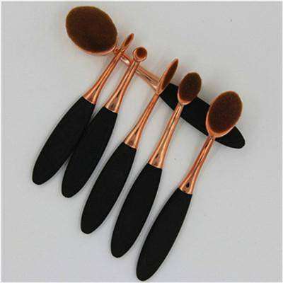 6 Piece Oval Makeup Brush Set