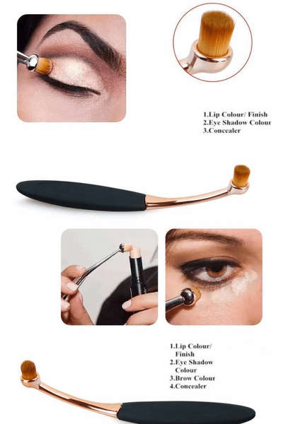 6 Piece Oval Makeup Brush Set
