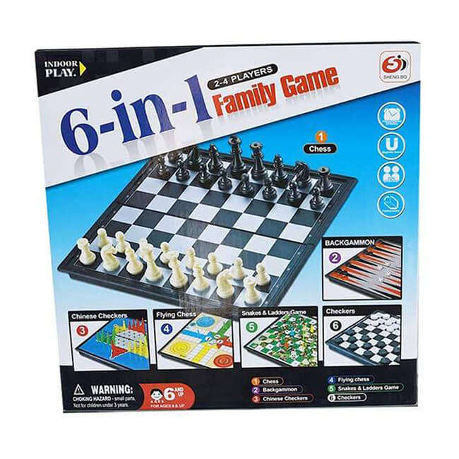 6 in 1 Family Board Game