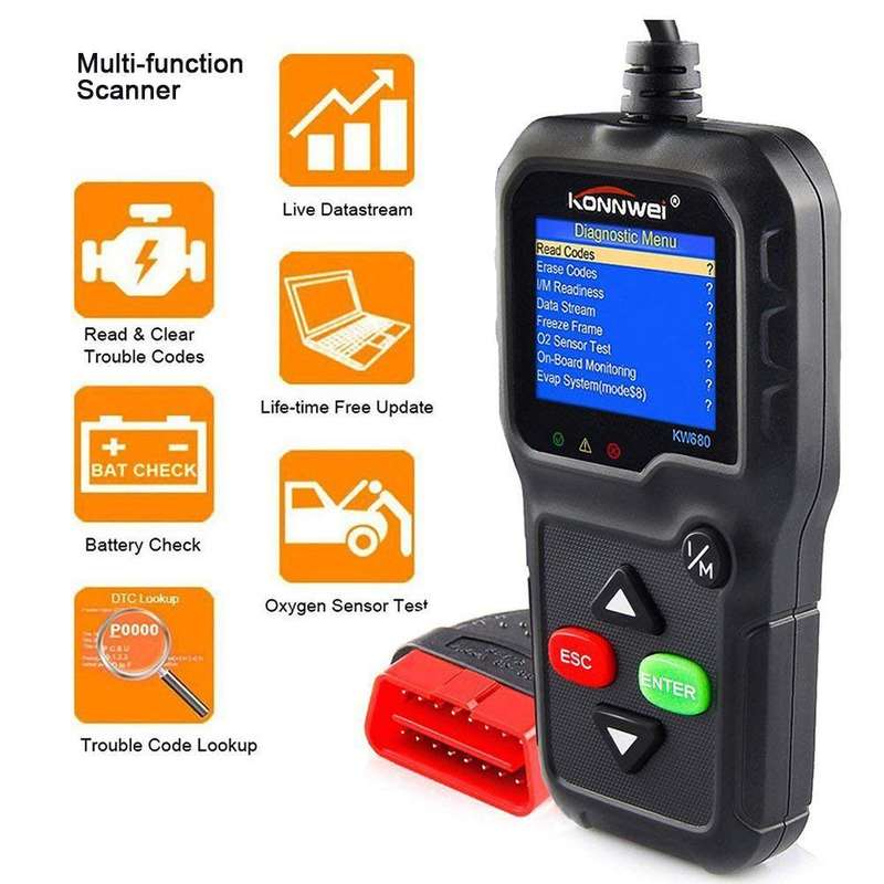 The KONNWEI KW680 OBD2 Automotive Diagnostic Scanner