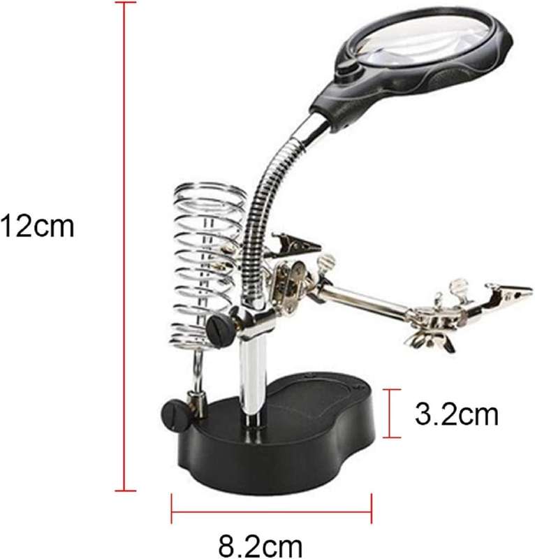 5 LED Auxiliary Clip Magnifier AC/DC Interchangeable