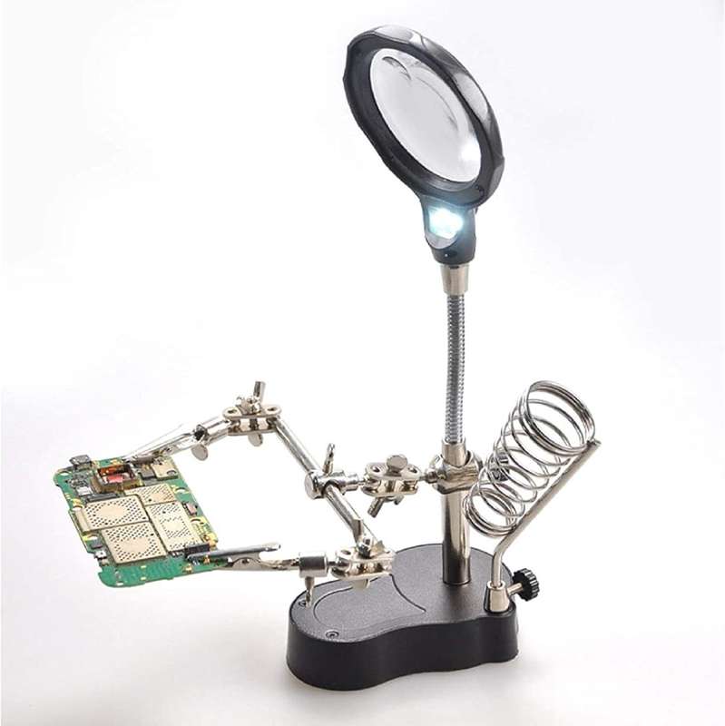 5 LED Auxiliary Clip Magnifier AC/DC Interchangeable