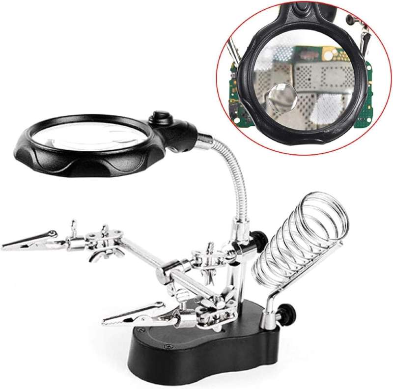 5 LED Auxiliary Clip Magnifier AC/DC Interchangeable