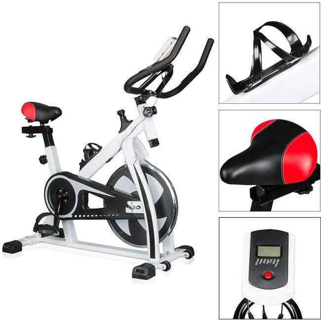 LCD Exercise Bike Indoor Cycling Ultra quiet Adjustment Sports Bicycle