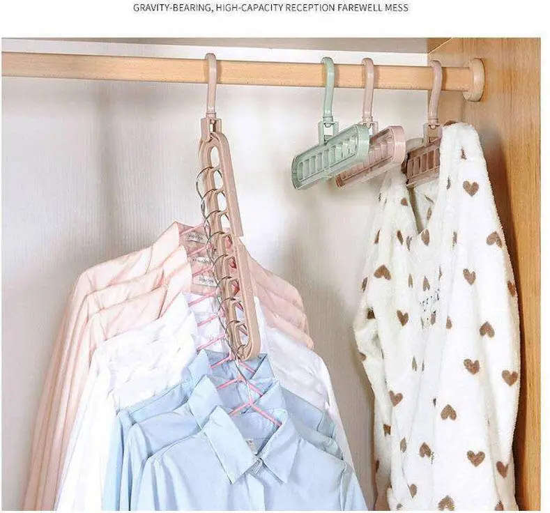 Multi-Function Storage Rack Space Saving Closet Hanger