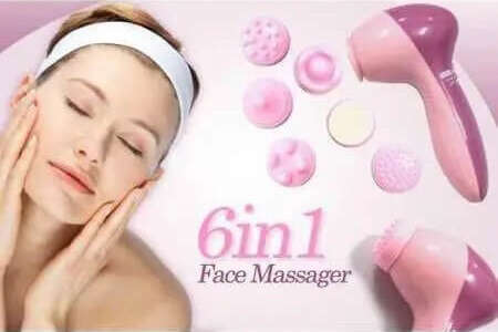 Rejuvenate with 6 in 1 face massage beauty device