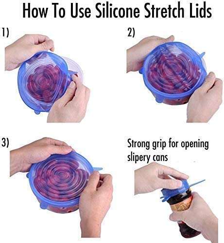 Silicone Stretch Lids Set of 6