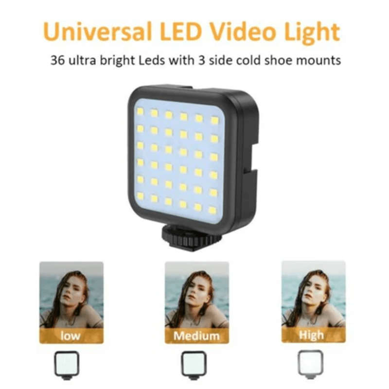 Vlogging Kit with Led Light Microphone and Tripod KIT