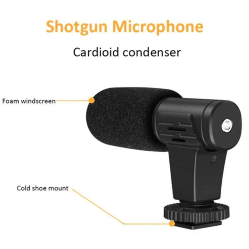 Vlogging Kit with Led Light Microphone and Tripod KIT