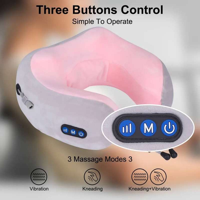 U Shaped Rechargeable Massage Pillow