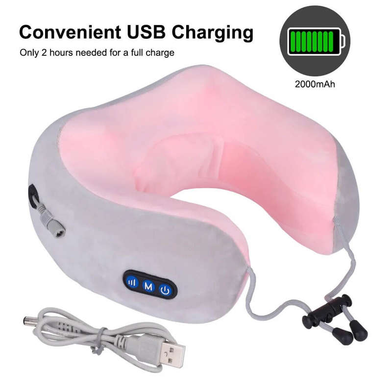 U Shaped Rechargeable Massage Pillow