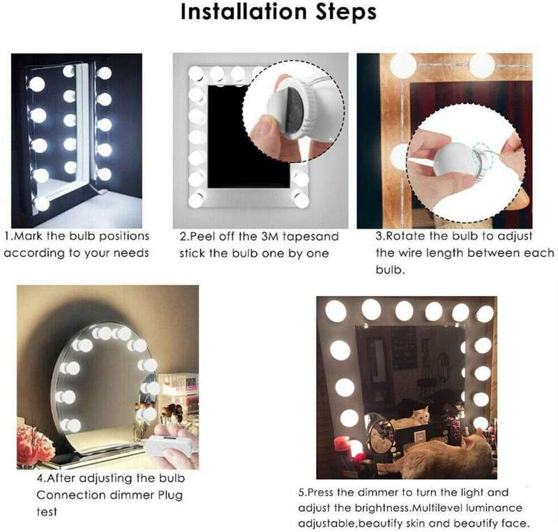LED Vanity Mirror Lights Makeup Dressing Dimmer
