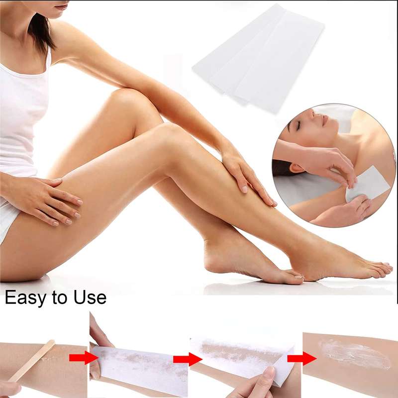100 pcs Non Woven Hair Removal Paper Depilatory Wax Strips