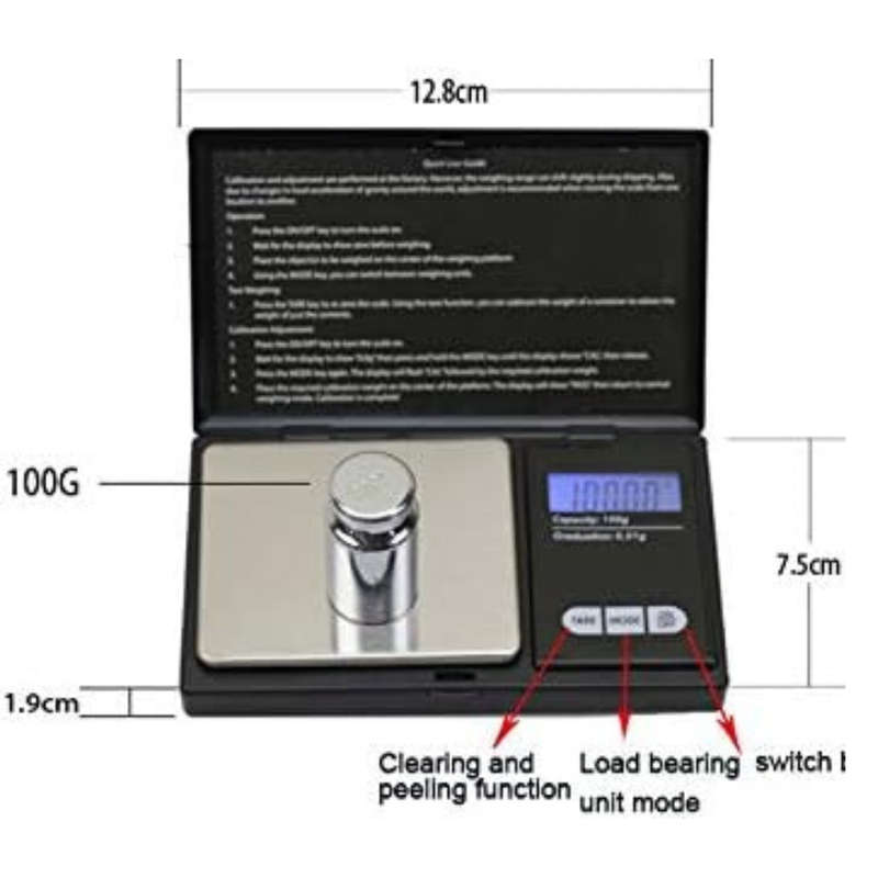 High Shape Notebook Series Electronic Digital Mini Scale 500g