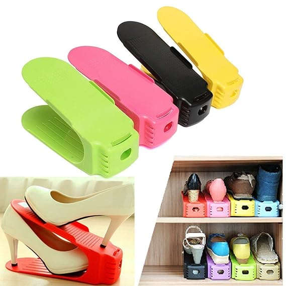 Set of 4 Plastic Shoe Organizers