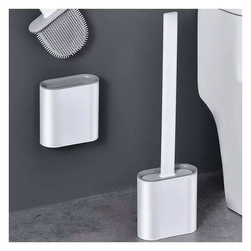 Silicone Toilet Brush With Toilet Brush Holder