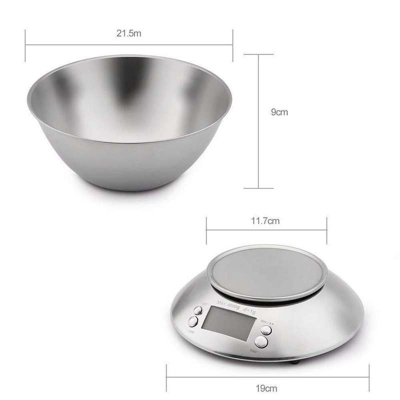 Digital Kitchen Scale Bowl with Timer