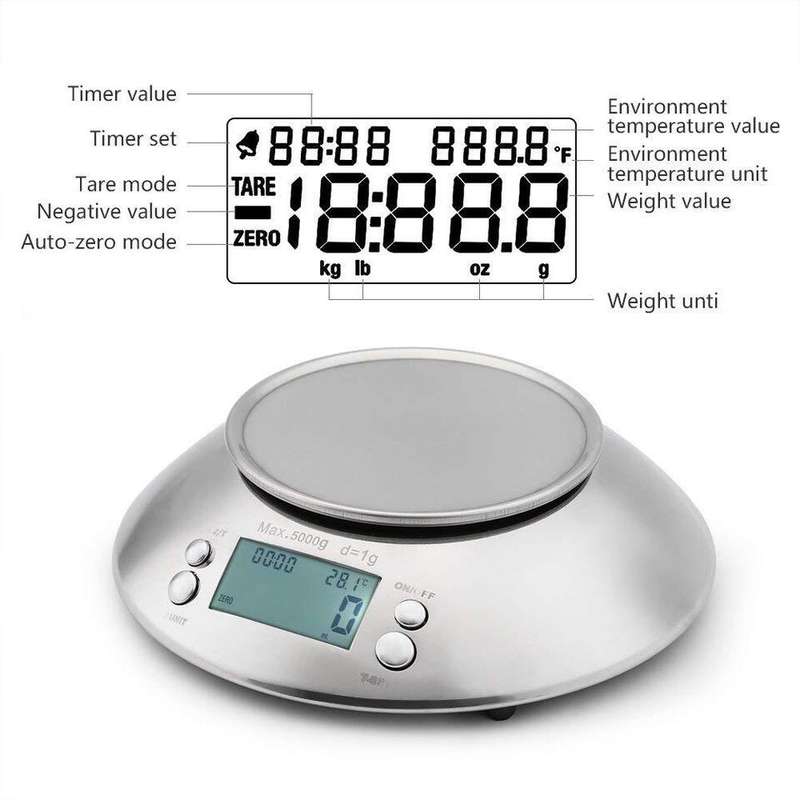 Digital Kitchen Scale Bowl with Timer