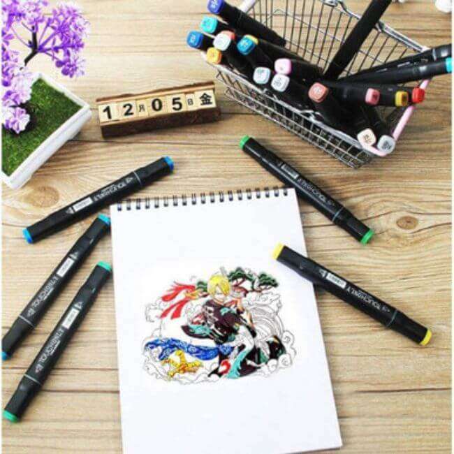 80Pcs Art Sketch Drawing Twin Marker Painting Pen Set