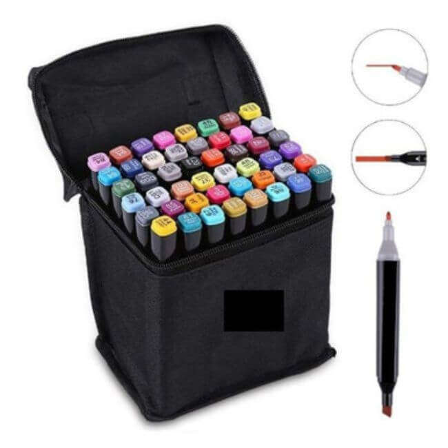 80Pcs Art Sketch Drawing Twin Marker Painting Pen Set