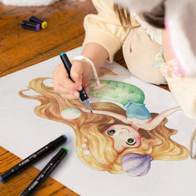 80Pcs Art Sketch Drawing Twin Marker Painting Pen Set