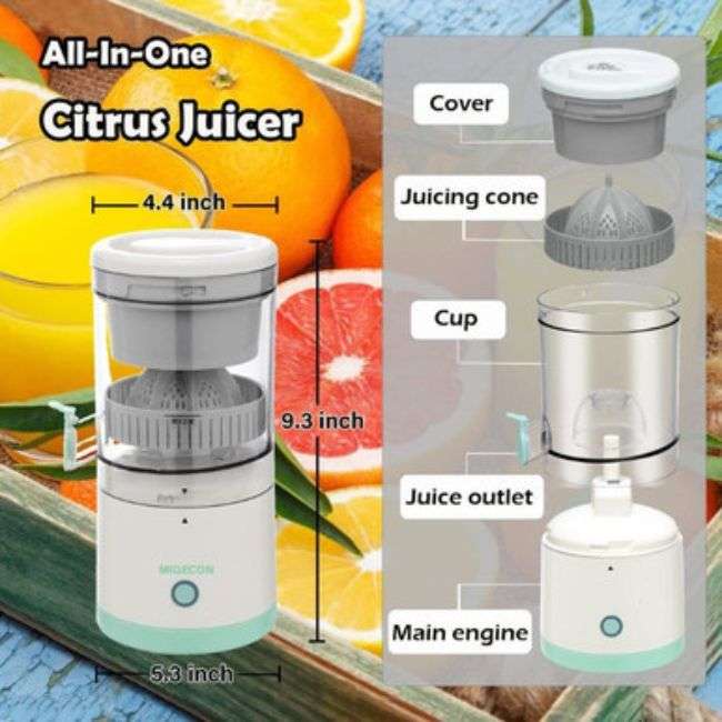 Citrus Juicer Squeezer Electric Rechargeable Machine Juicer